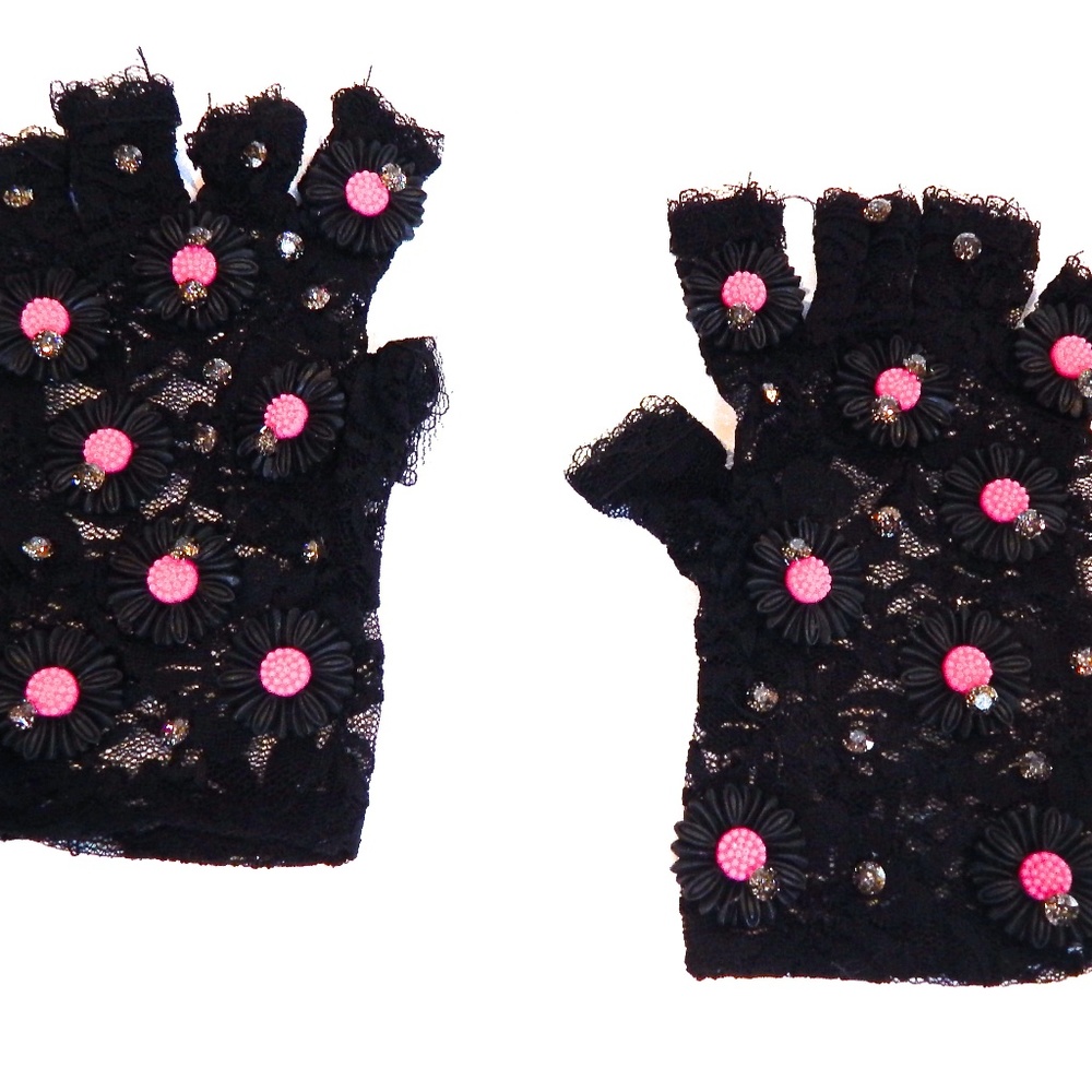 GASOLINE GLAMOUR WICKED GARDEN FINGERLESS LACE GLOVES🌸🌸🌸